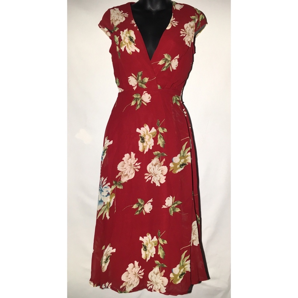 Boohoo Night Lorelai Floral Cap Sleeve Midi Dress